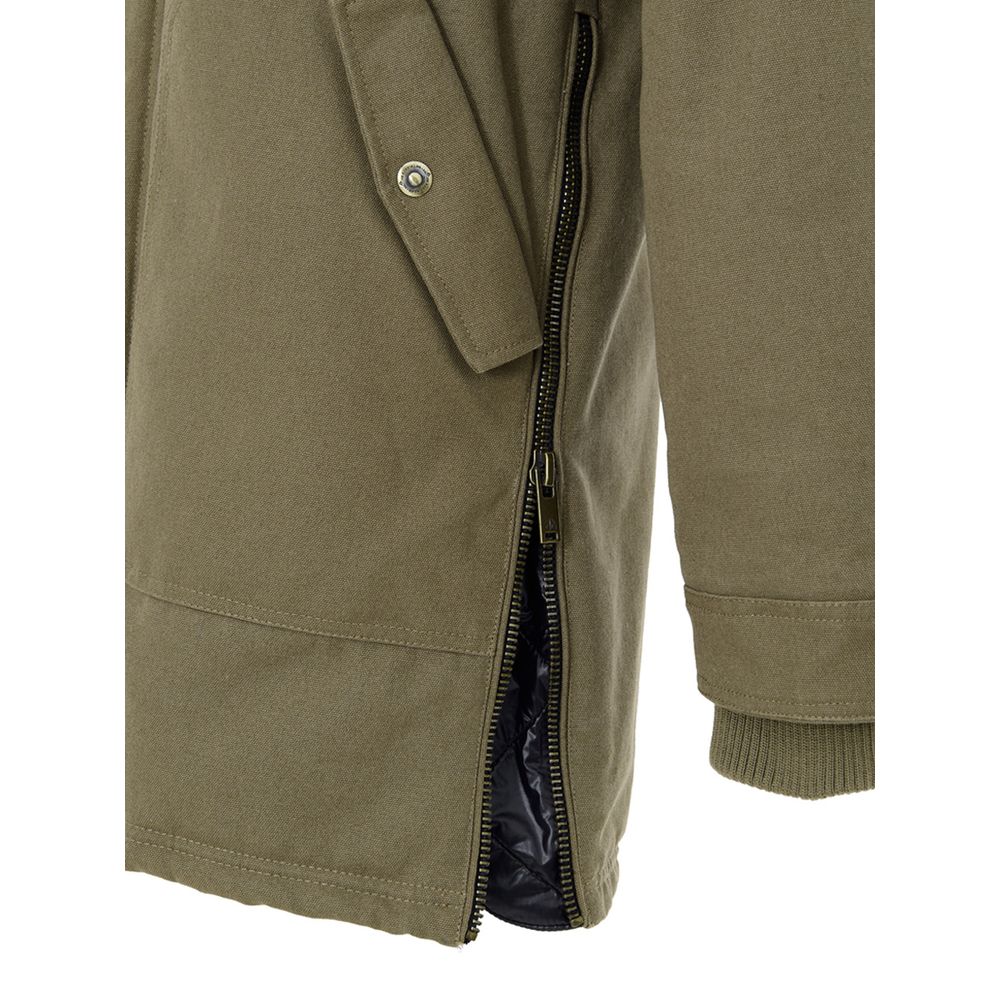 Moose Knuckles Grüner Parka aus Baumwolle