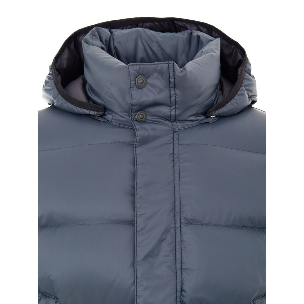 Moose Knuckles Grauer Nylonmantel