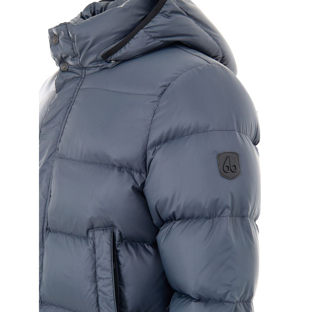 Moose Knuckles Grauer Nylonmantel