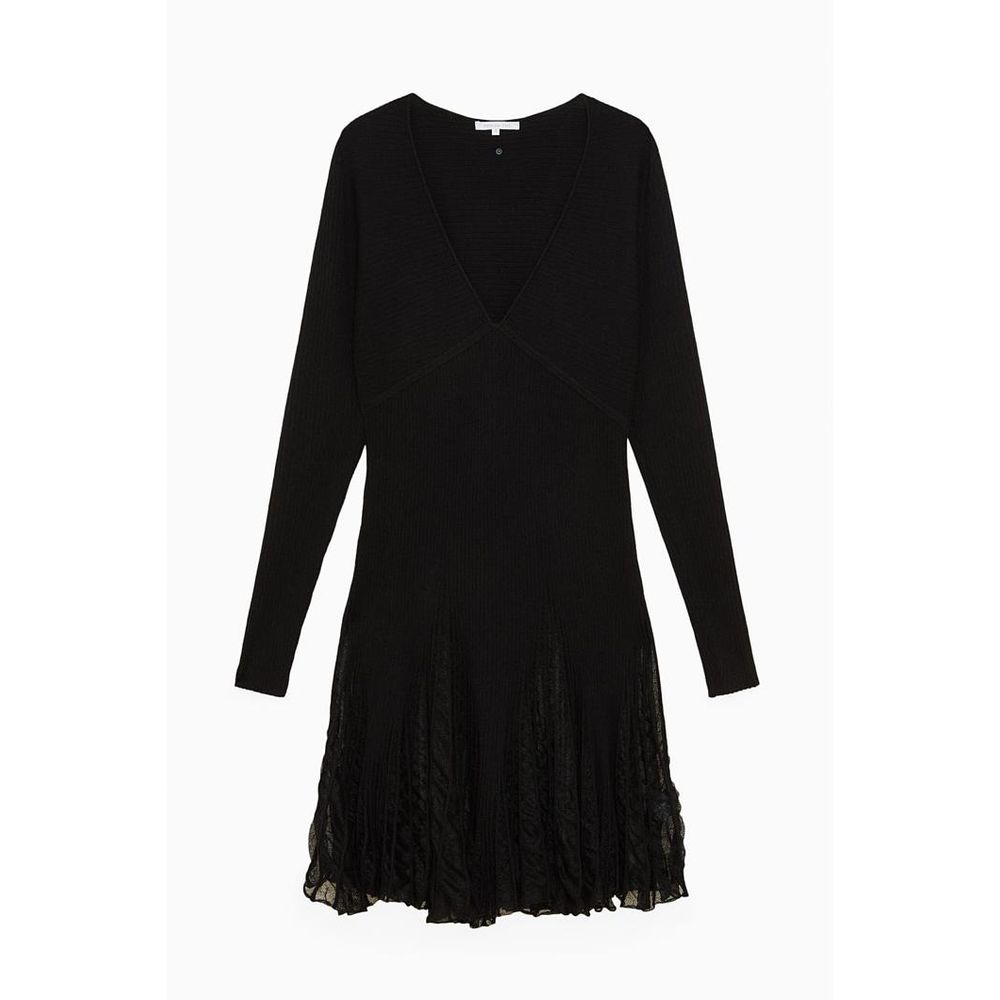 Patrizia Pepe Schwarzes Viskose-Freizeitkleid