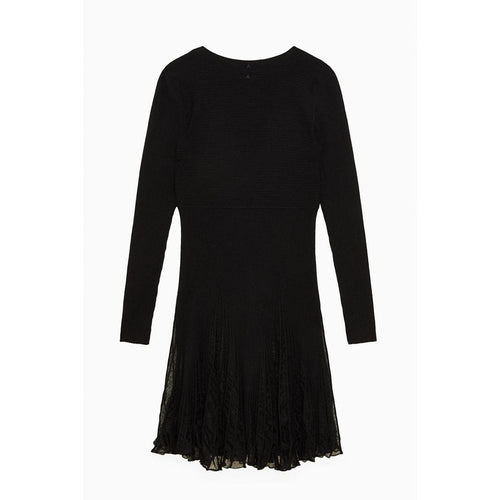 Patrizia Pepe Schwarzes Viskose-Freizeitkleid