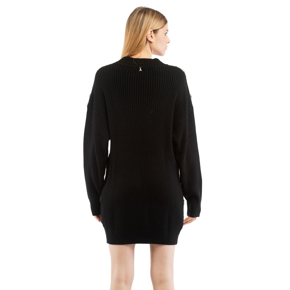 Patrizia Pepe Schwarzes Nylon-Freizeitkleid