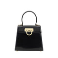 Ferragamo Schwarze Kalbsleder Bos Taurus Handtasche