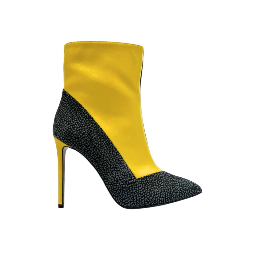 Borbonese Damenstiefel aus echtem gelbem Leder
