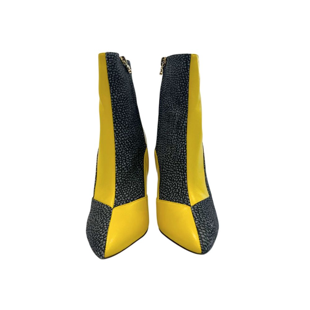 Borbonese Damenstiefel aus echtem gelbem Leder