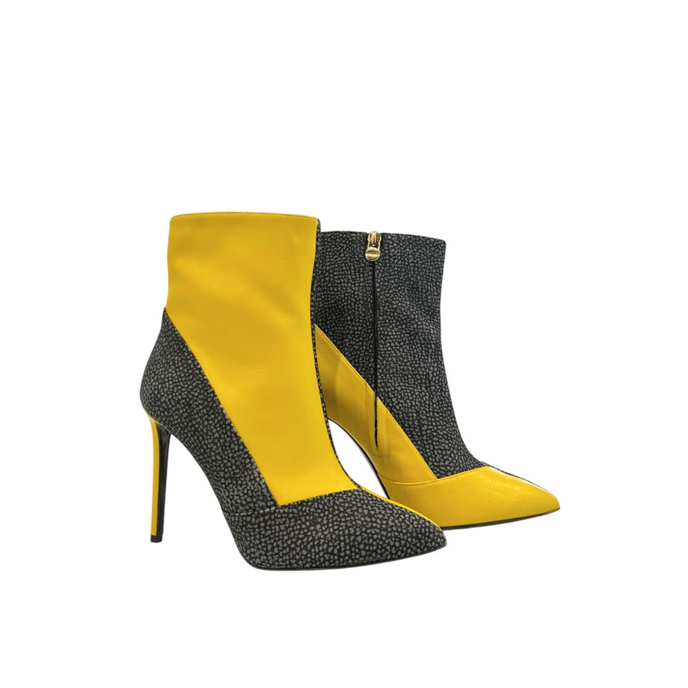Borbonese Damenstiefel aus echtem gelbem Leder
