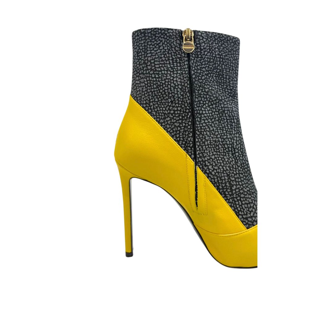 Borbonese Damenstiefel aus echtem gelbem Leder