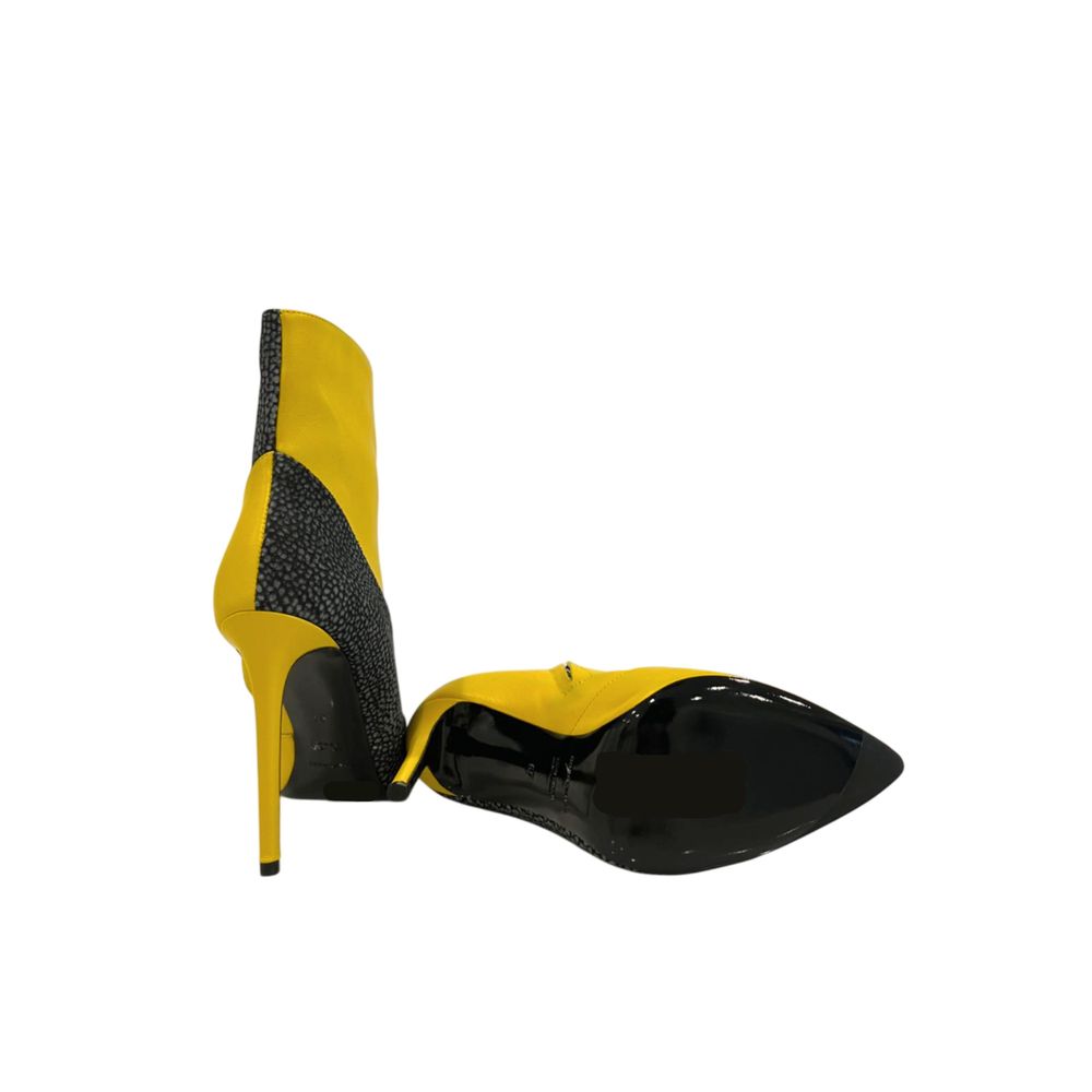 Borbonese Damenstiefel aus echtem gelbem Leder