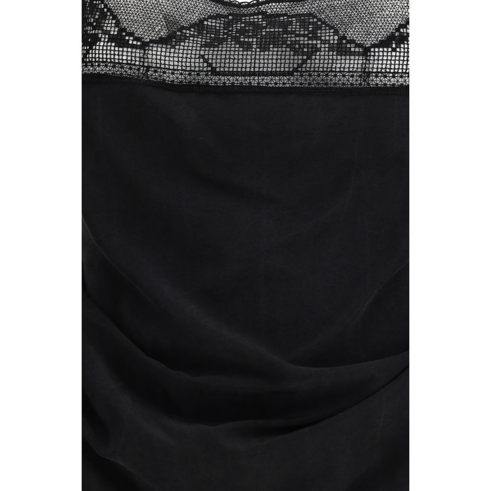 Magda Butrym Schwarze Seidenbluse