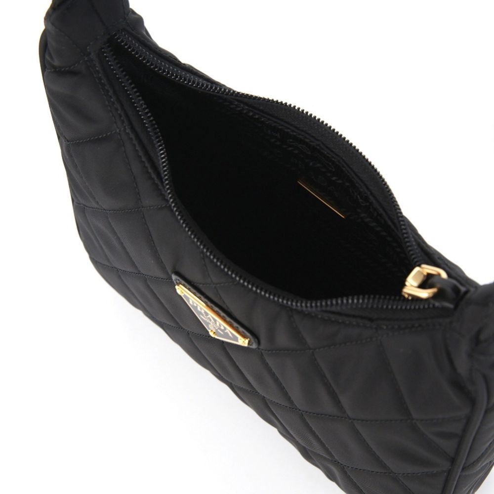 Prada Schwarze Schultertasche aus Nylon