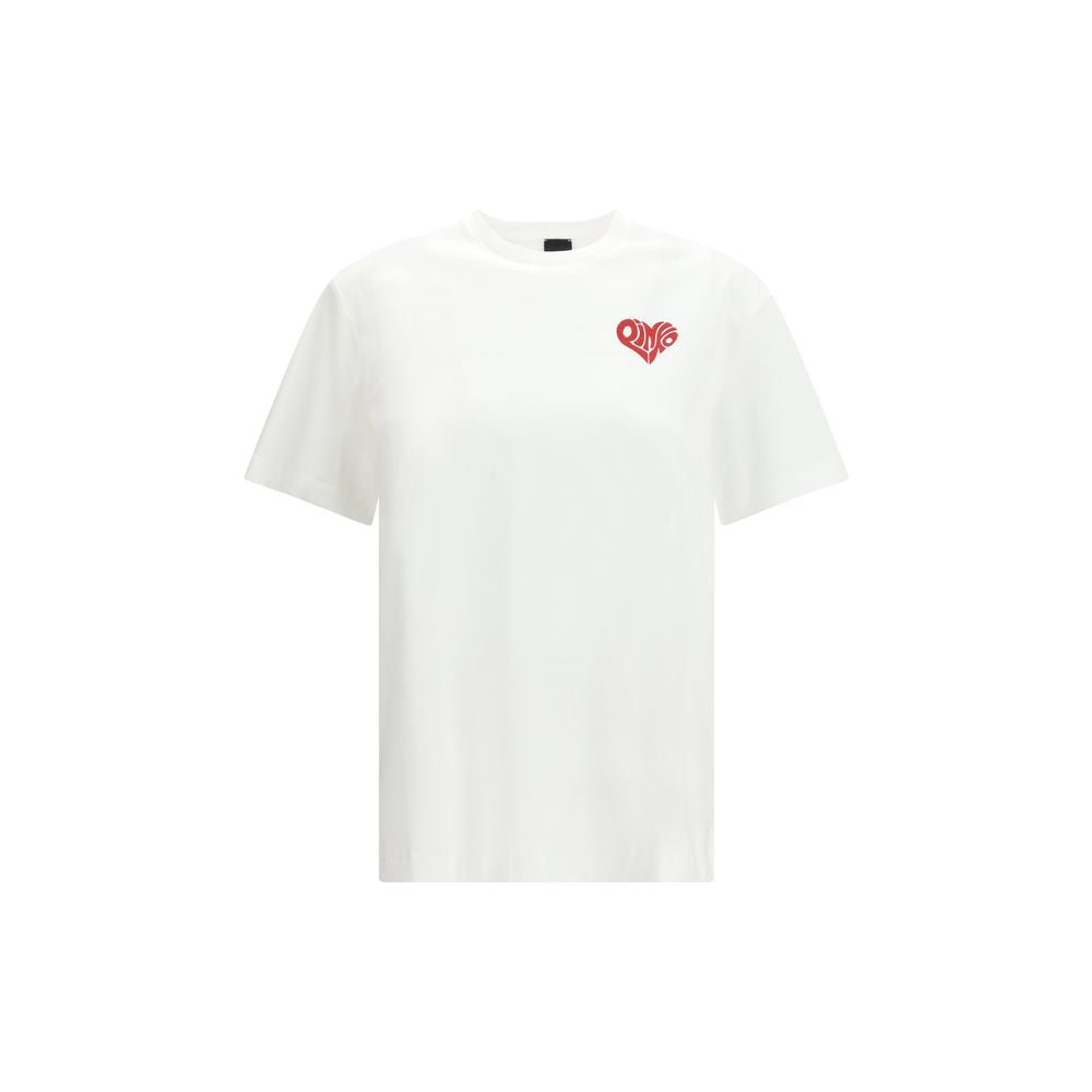 PINKO Weißes Baumwoll-T-Shirt