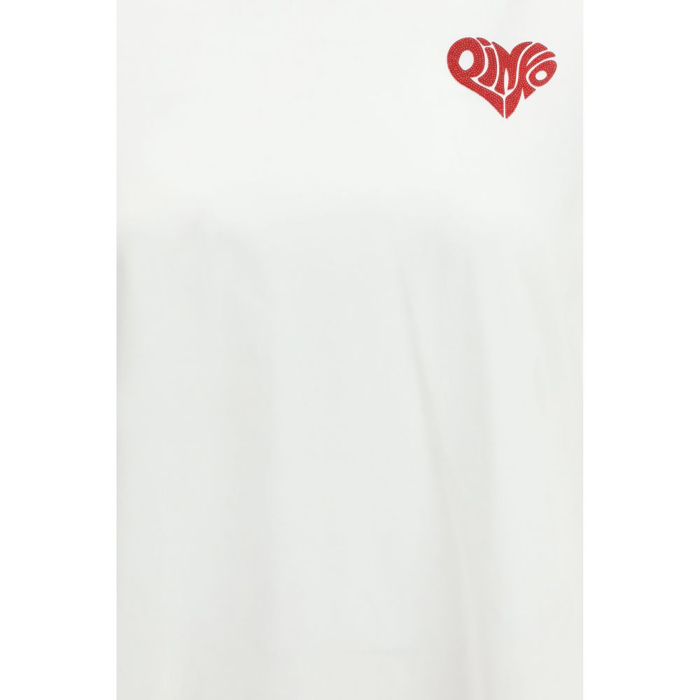 PINKO Weißes Baumwoll-T-Shirt