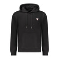 Guess Jeans Schwarzer Baumwoll-Herren-Sweatshirt mit Kapuze, Slim Fit