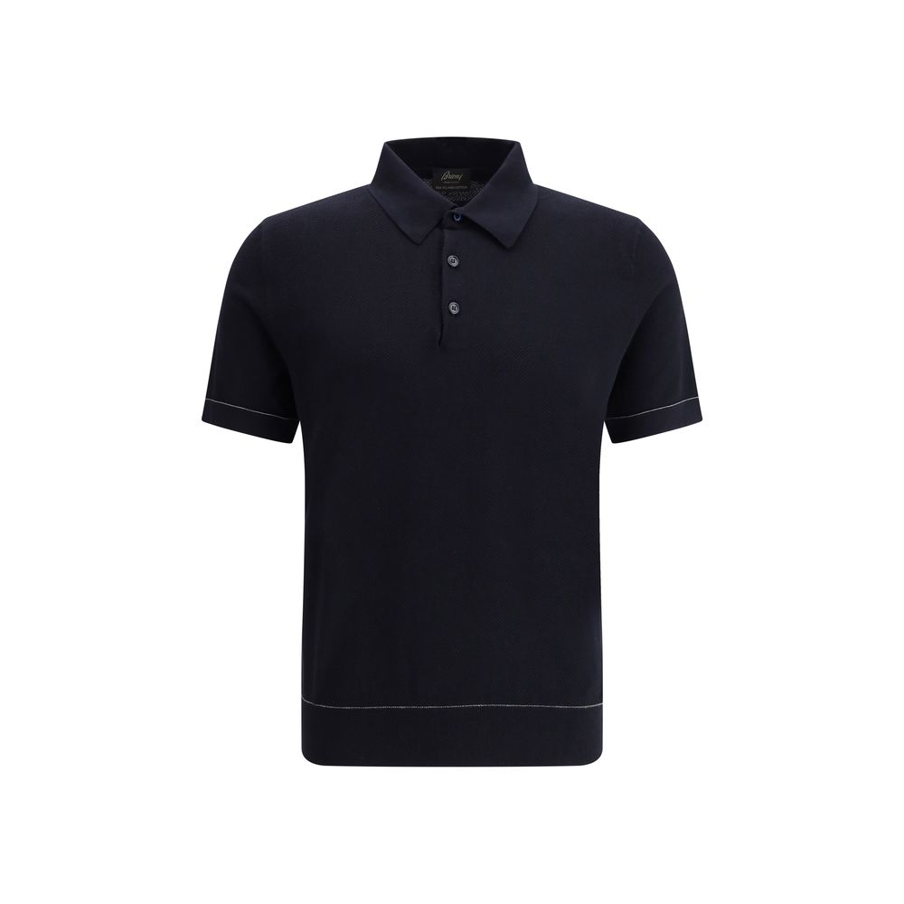 Brioni Schwarzes Baumwoll-Poloshirt