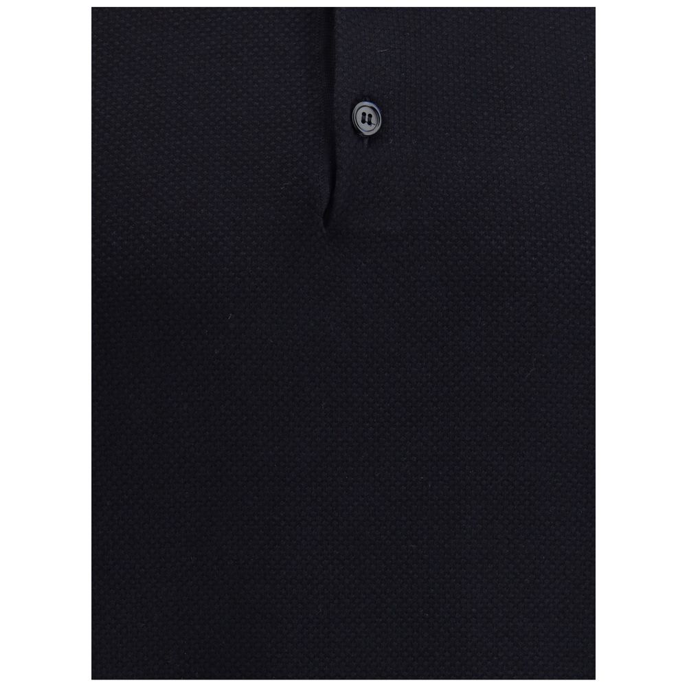 Brioni Schwarzes Baumwoll-Poloshirt