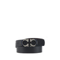 Ferragamo Schwarzer Kalbsleder Bos Taurus Regular Gürtel