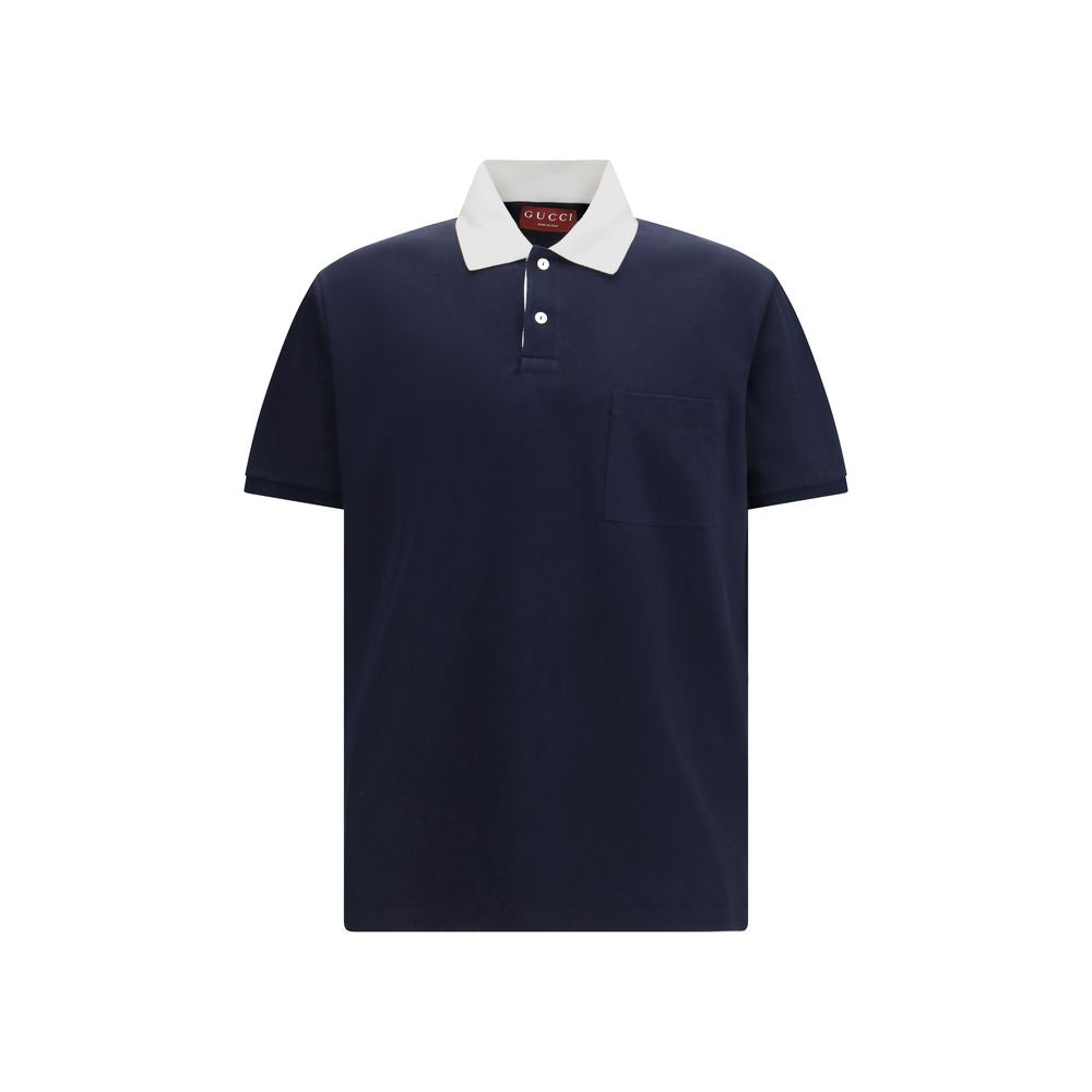 Gucci Blaues Baumwoll-Poloshirt