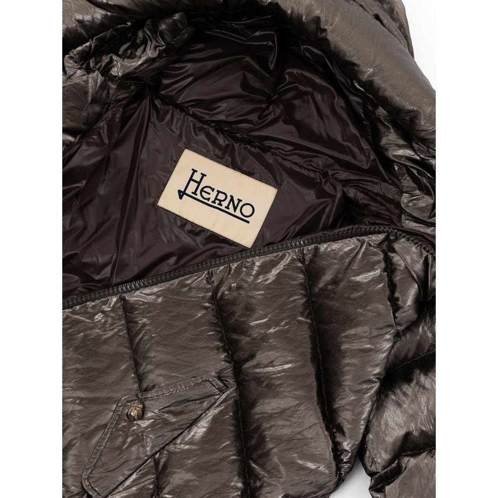 Herno Grauer Parka aus Viskose