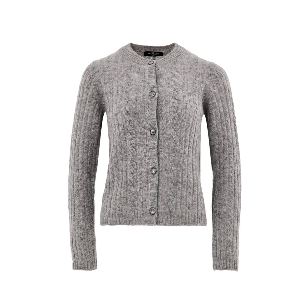 Gran Sasso Grey Wool Cardigan
