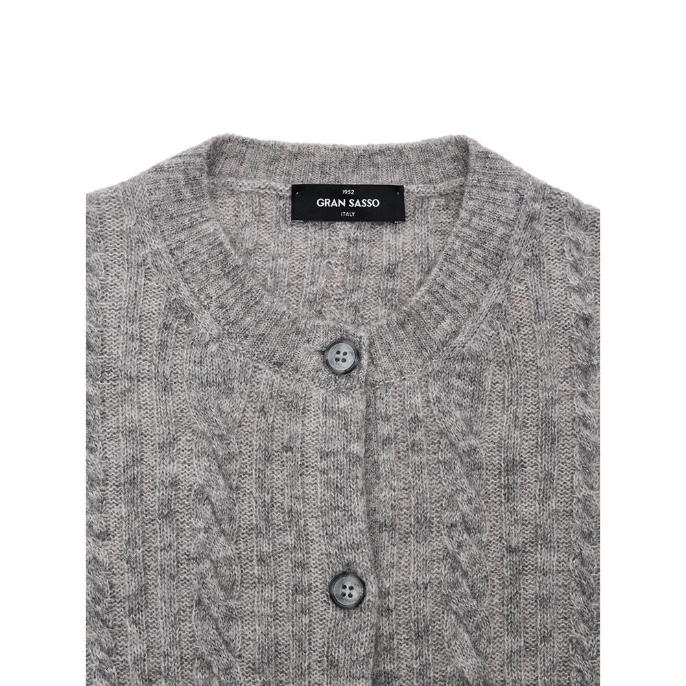 Gran Sasso Grey Wool Cardigan