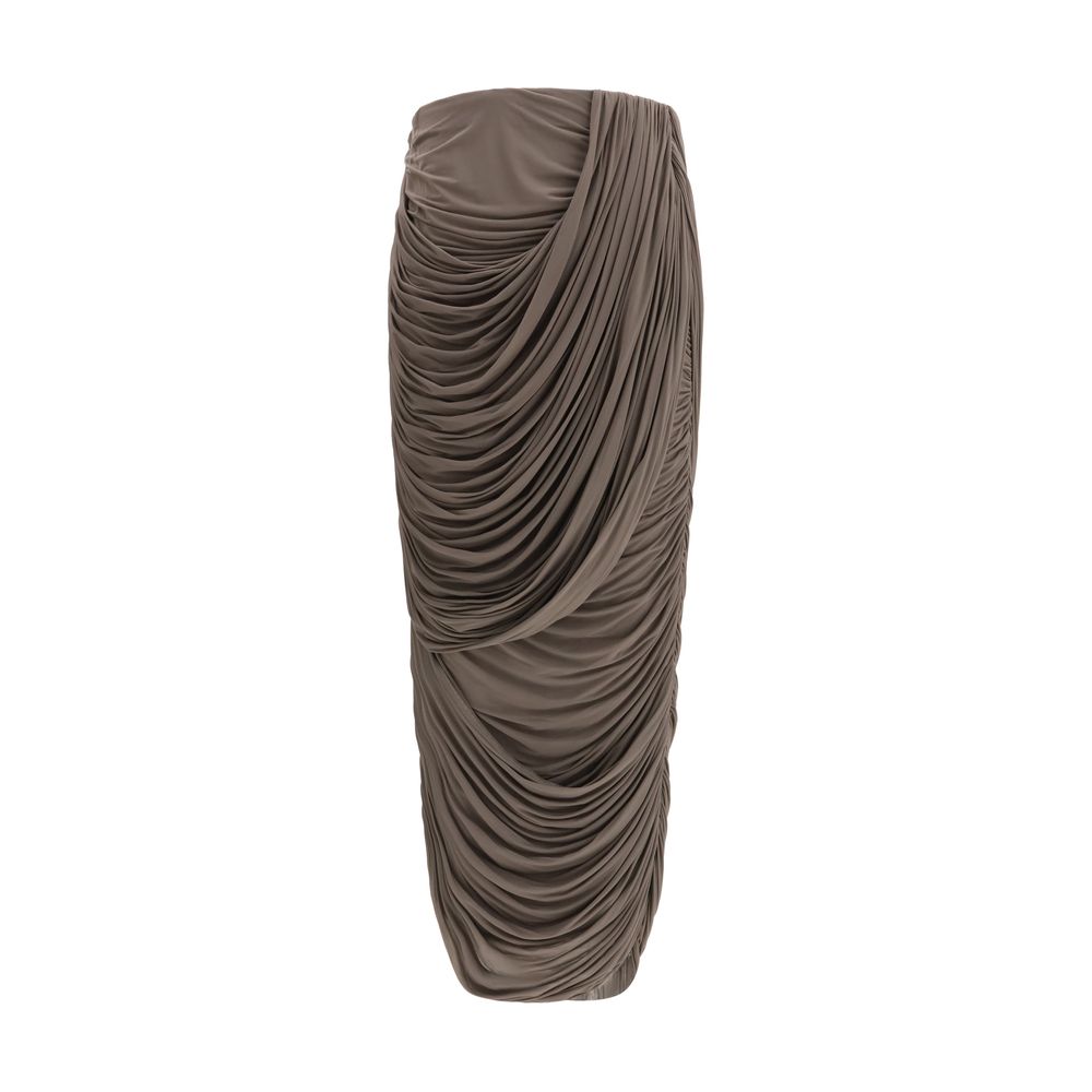 Magda Butrym Copper Brown Midi Skirt