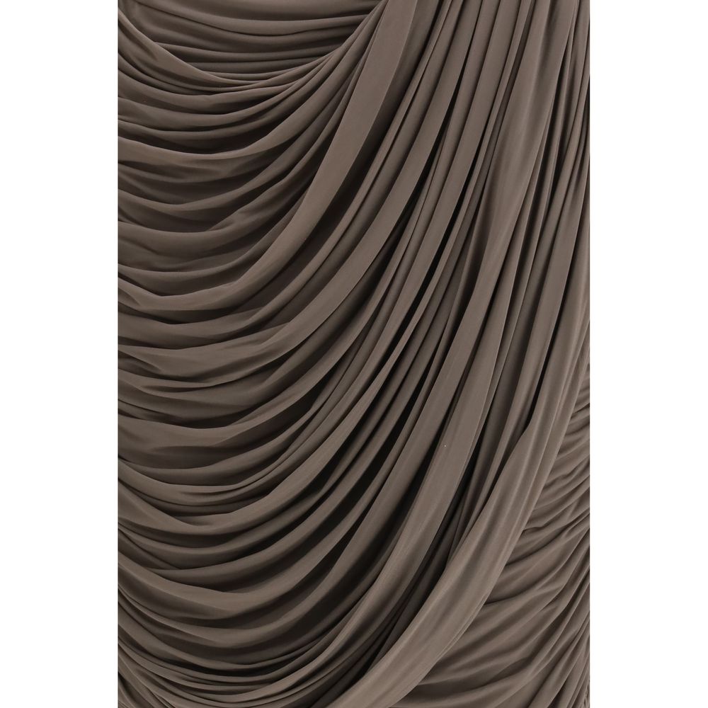 Magda Butrym Copper Brown Midi Skirt