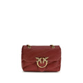 PINKO shoulder bag in burgundy calfskin Bos Taurus