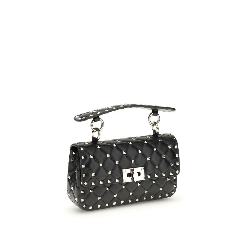 Valentino Garavani Schwarze Kalbsleder Bos Taurus Handtasche