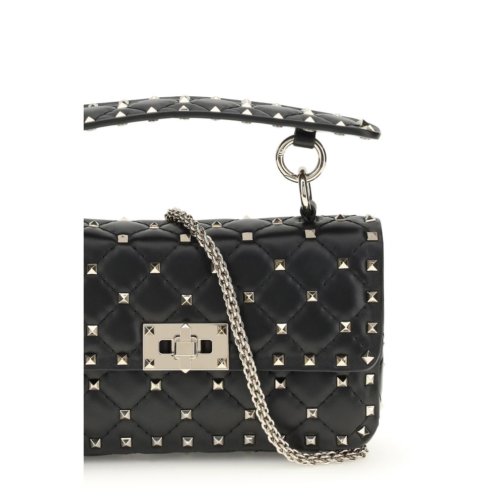 Valentino Garavani Schwarze Kalbsleder Bos Taurus Handtasche