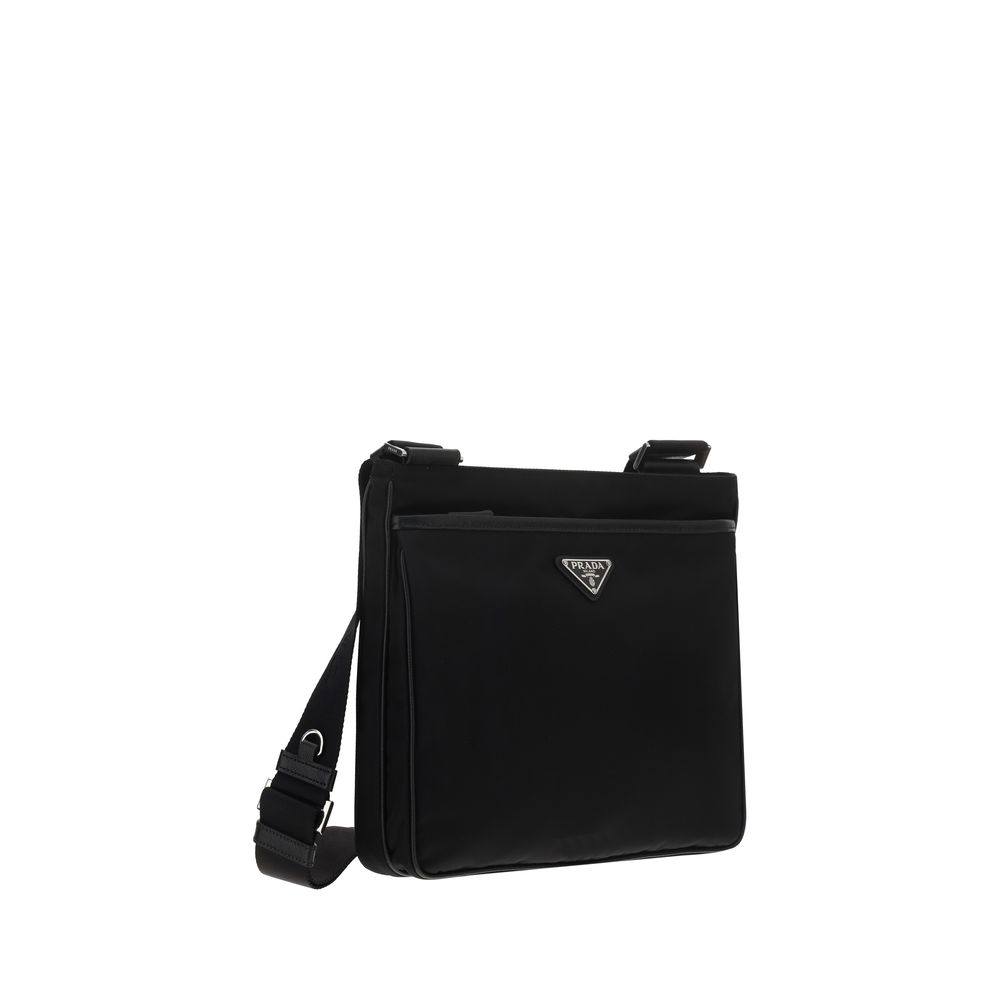 Prada Schwarze Schultertasche aus Nylon