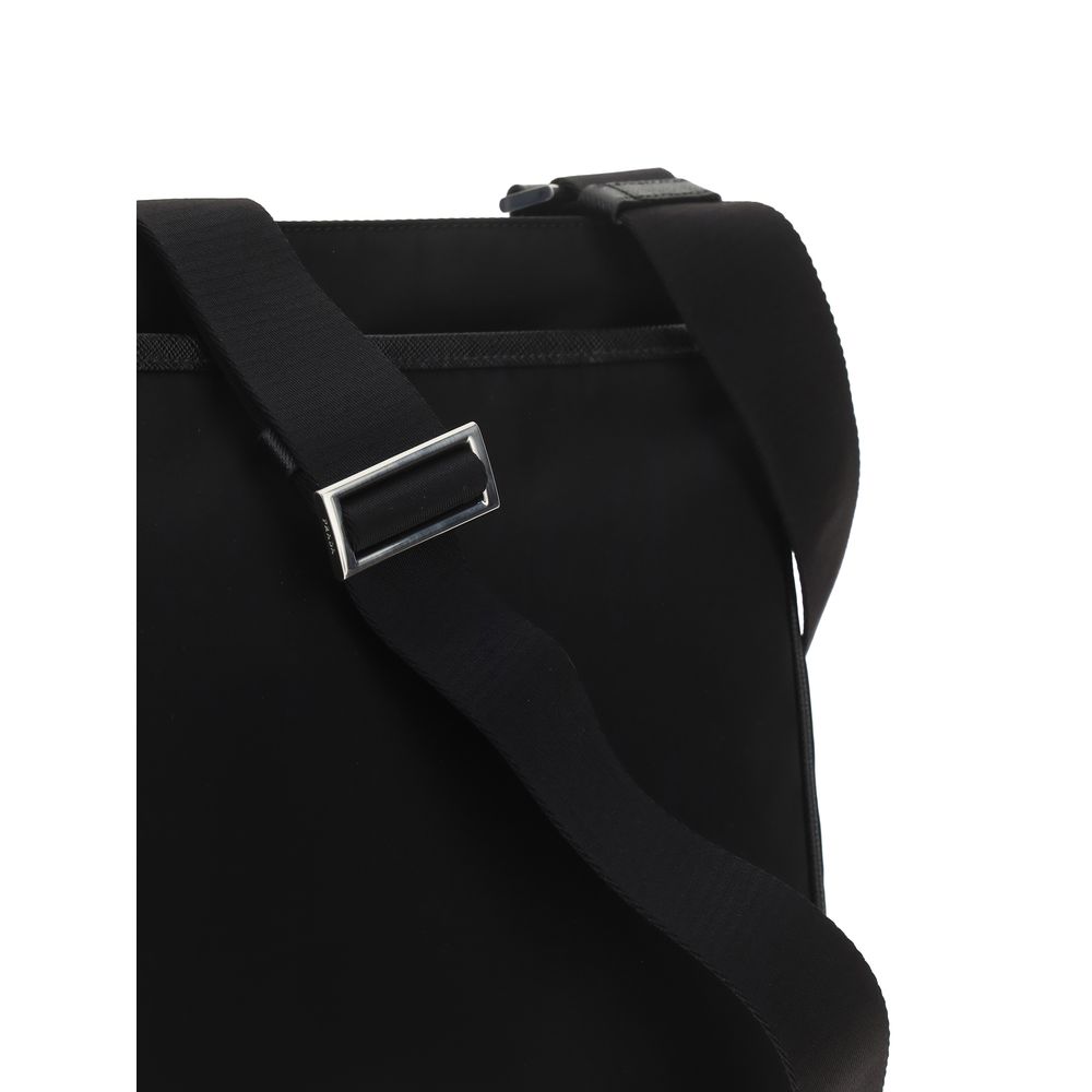 Prada Schwarze Schultertasche aus Nylon