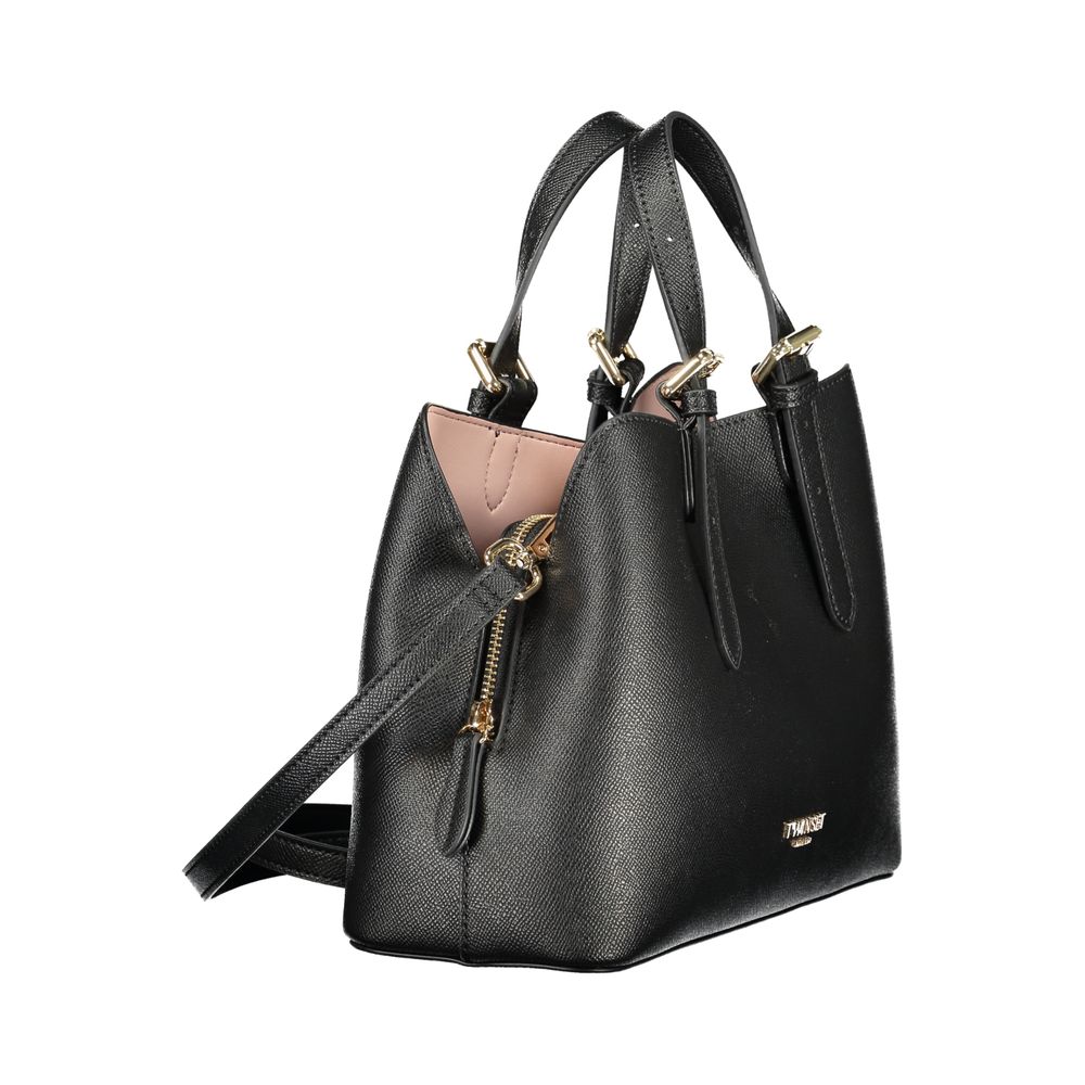 Twinset Handtasche aus schwarzem Polyurethan für Damen