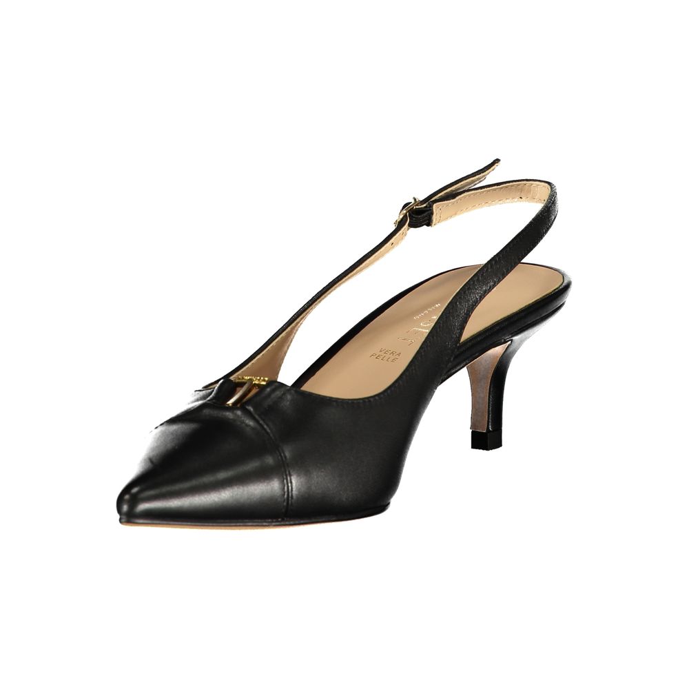 Twinset Women's Black Leather Sandals