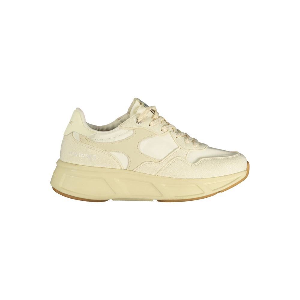 Twinset Damen-Sneaker aus beigem Polyurethan