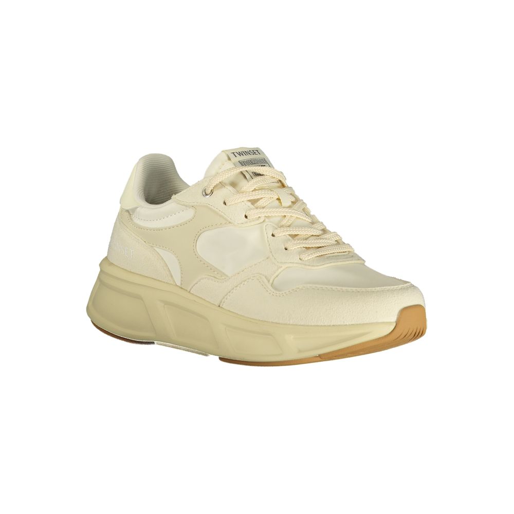 Twinset Damen-Sneaker aus beigem Polyurethan
