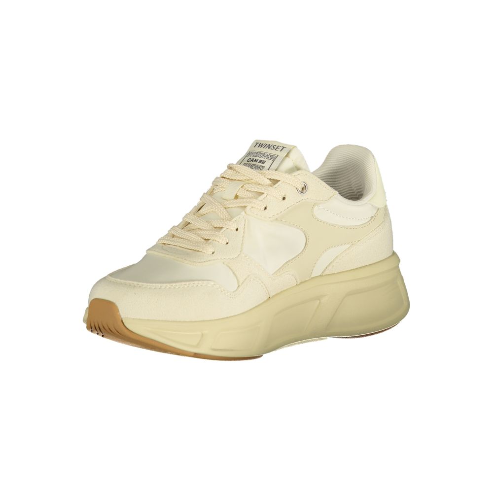Twinset Damen-Sneaker aus beigem Polyurethan