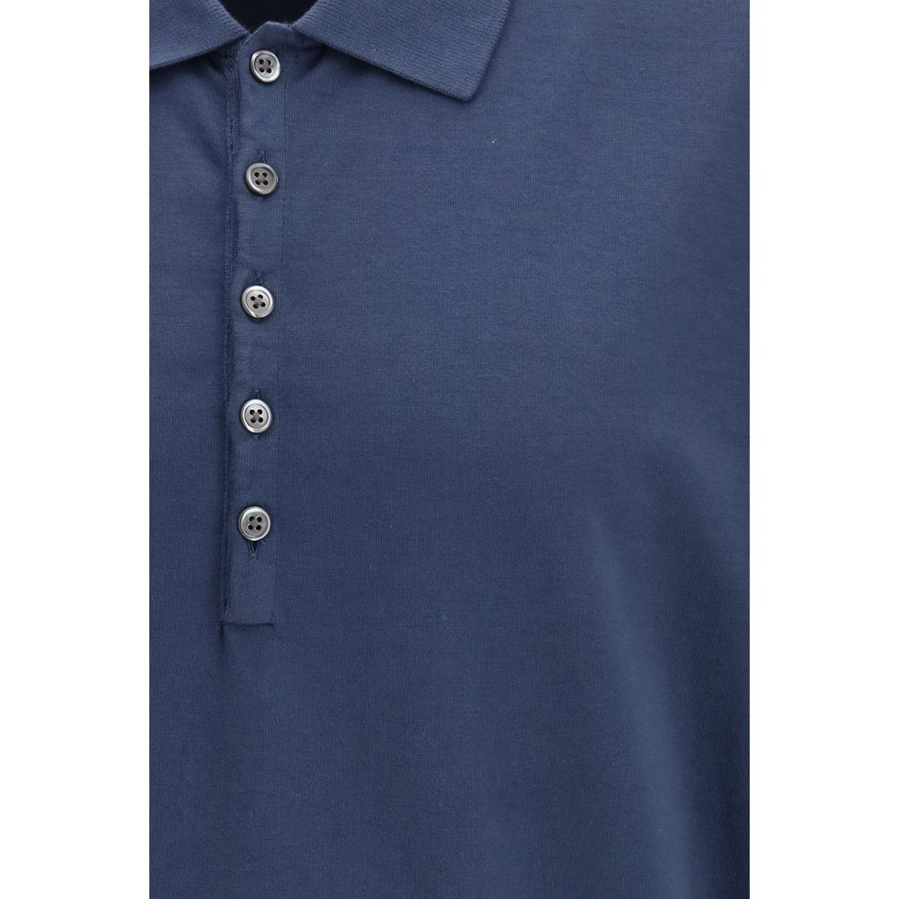 Thom Browne Blaues Baumwoll-Poloshirt