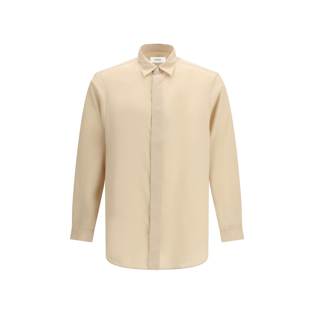 Lardini Beige Tencel Shirt Blouse