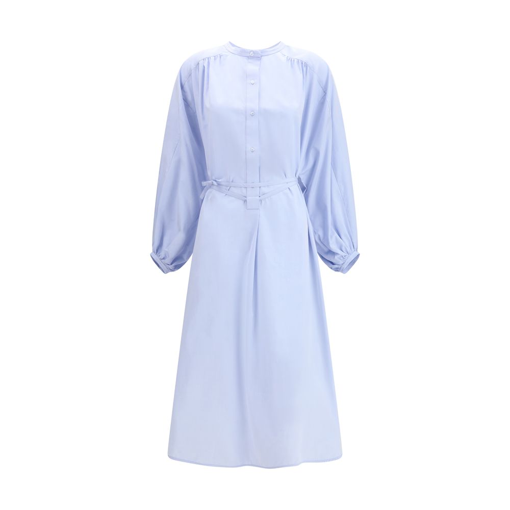 Loulou De Saison Blaues Baumwoll-Freizeitkleid