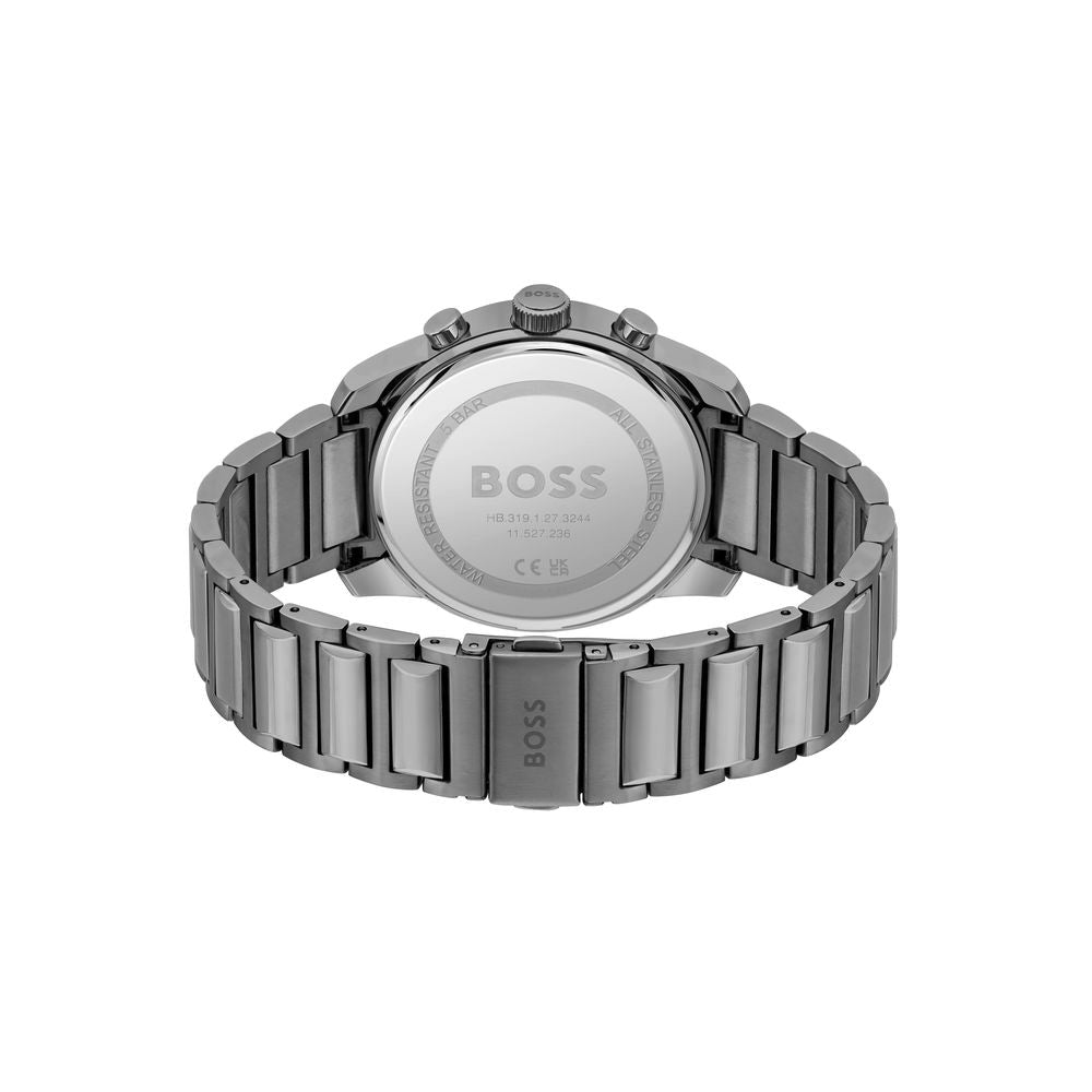 Hugo Boss Graue Edelstahl-Kleideruhr