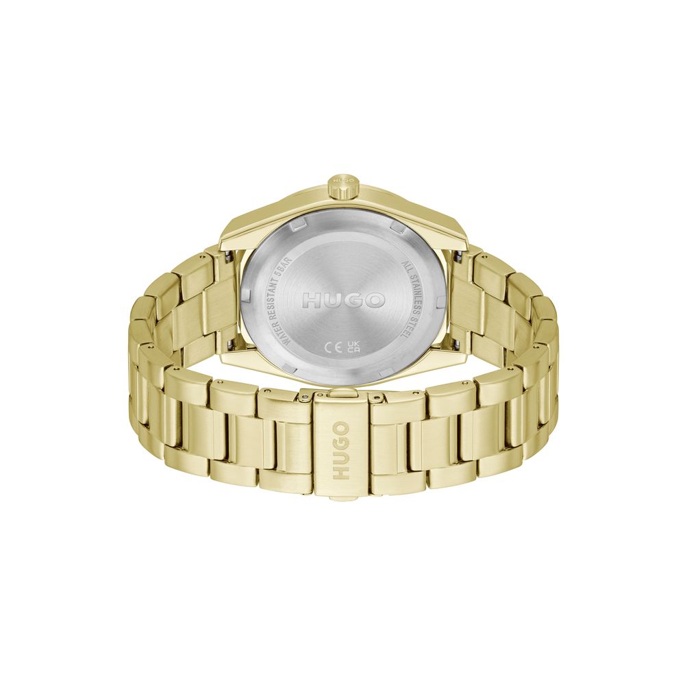 Hugo Boss Goldfarbene Edelstahl-Dresswatch