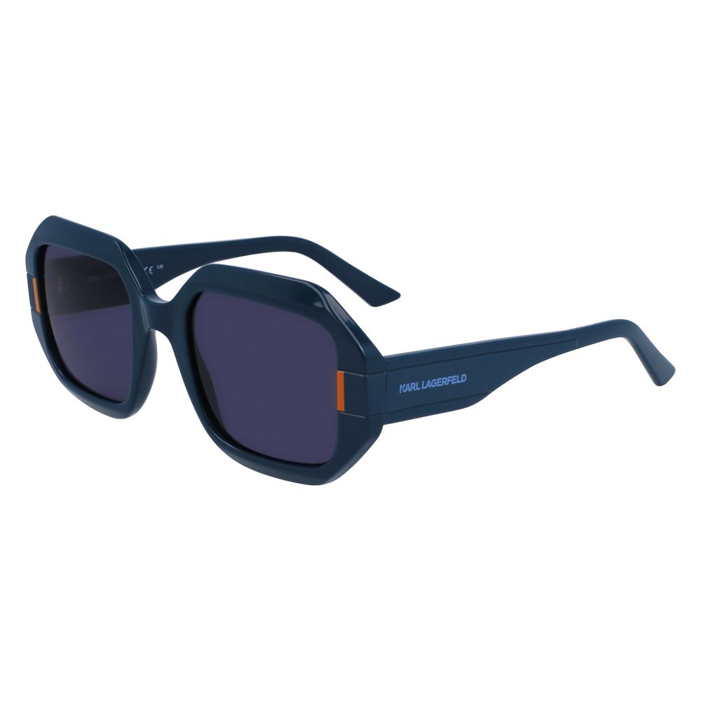 Karl Lagerfeld Sonnenbrille mit blauen Einsätzen