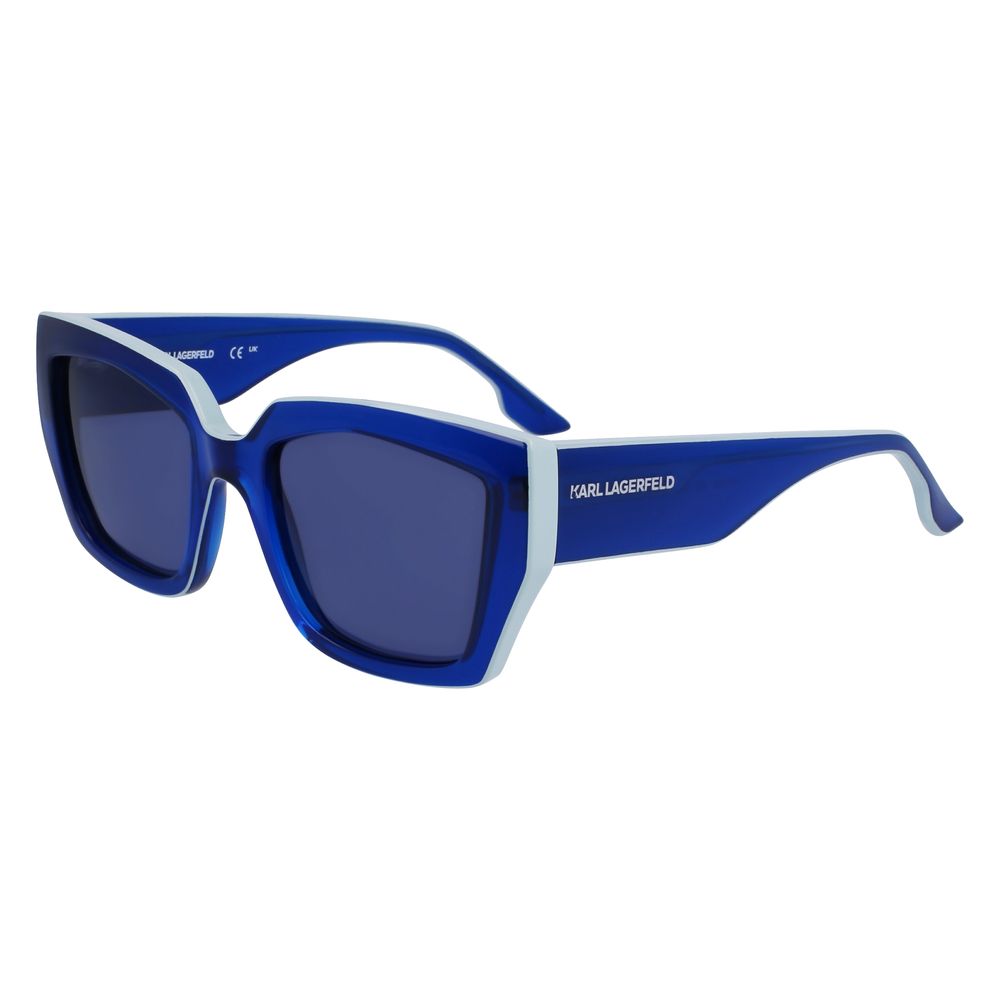 Karl Lagerfeld Sonnenbrille mit blauen Einsätzen