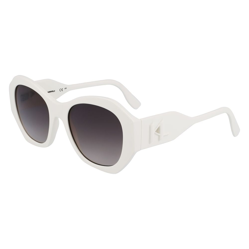 Karl Lagerfeld Weiße Spritzguss-Sonnenbrille