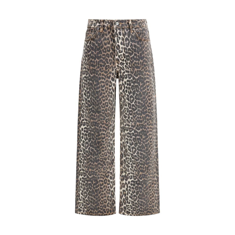 Ganni Jeans aus Baumwolle im Relaxed Fit in Multicolor
