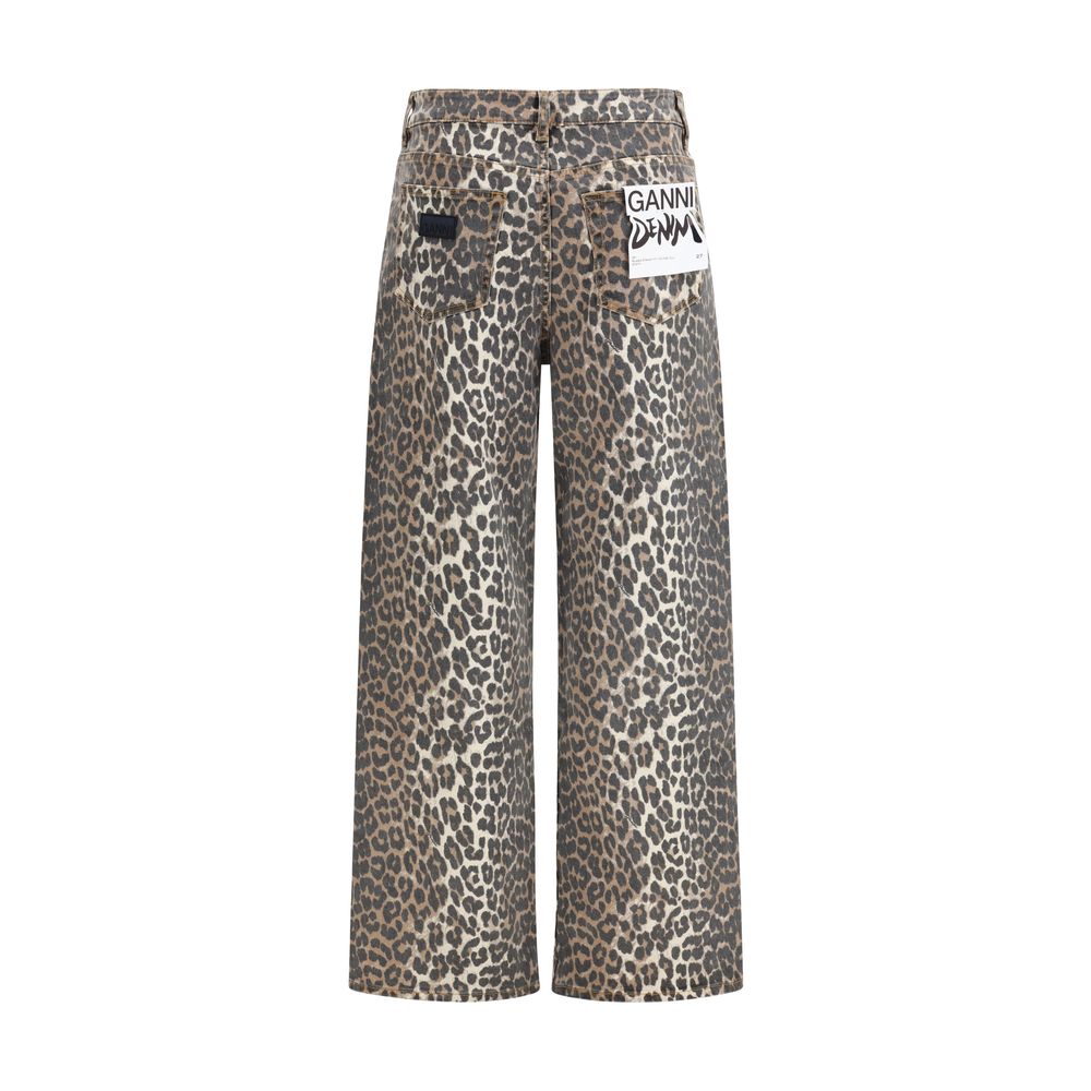 Ganni Jeans aus Baumwolle im Relaxed Fit in Multicolor