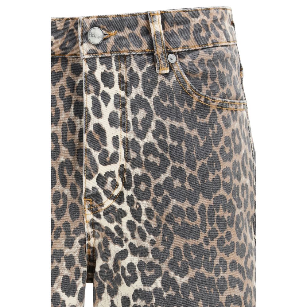 Ganni Jeans aus Baumwolle im Relaxed Fit in Multicolor