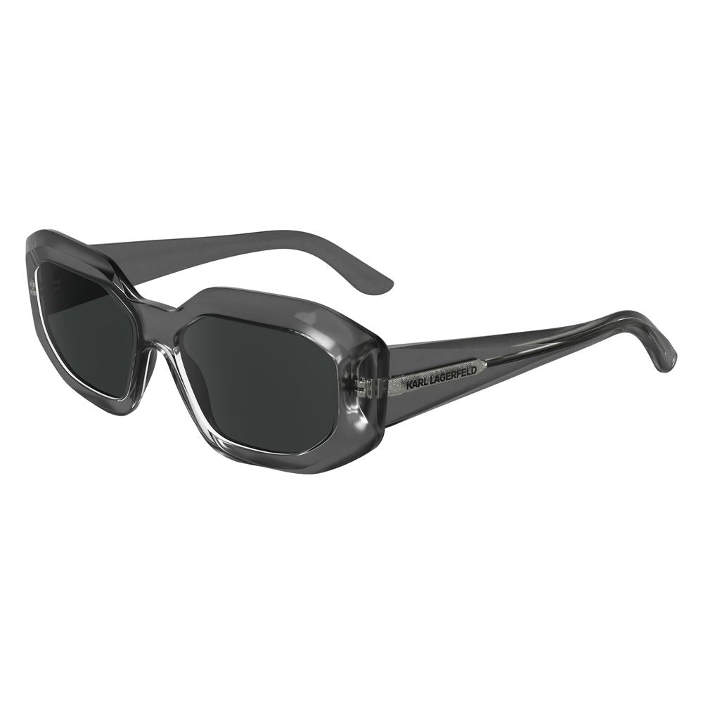 Karl Lagerfeld Graue Sonnenbrille mit Einspritzung