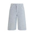 Haikure Blaue Baumwoll-Bermudashorts