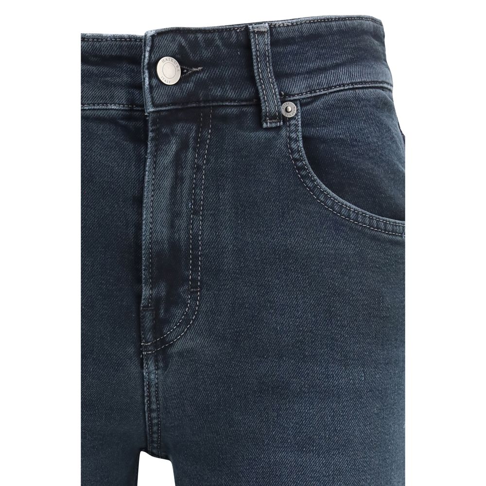 Haikure Blaue Baumwoll-Schlagjeans